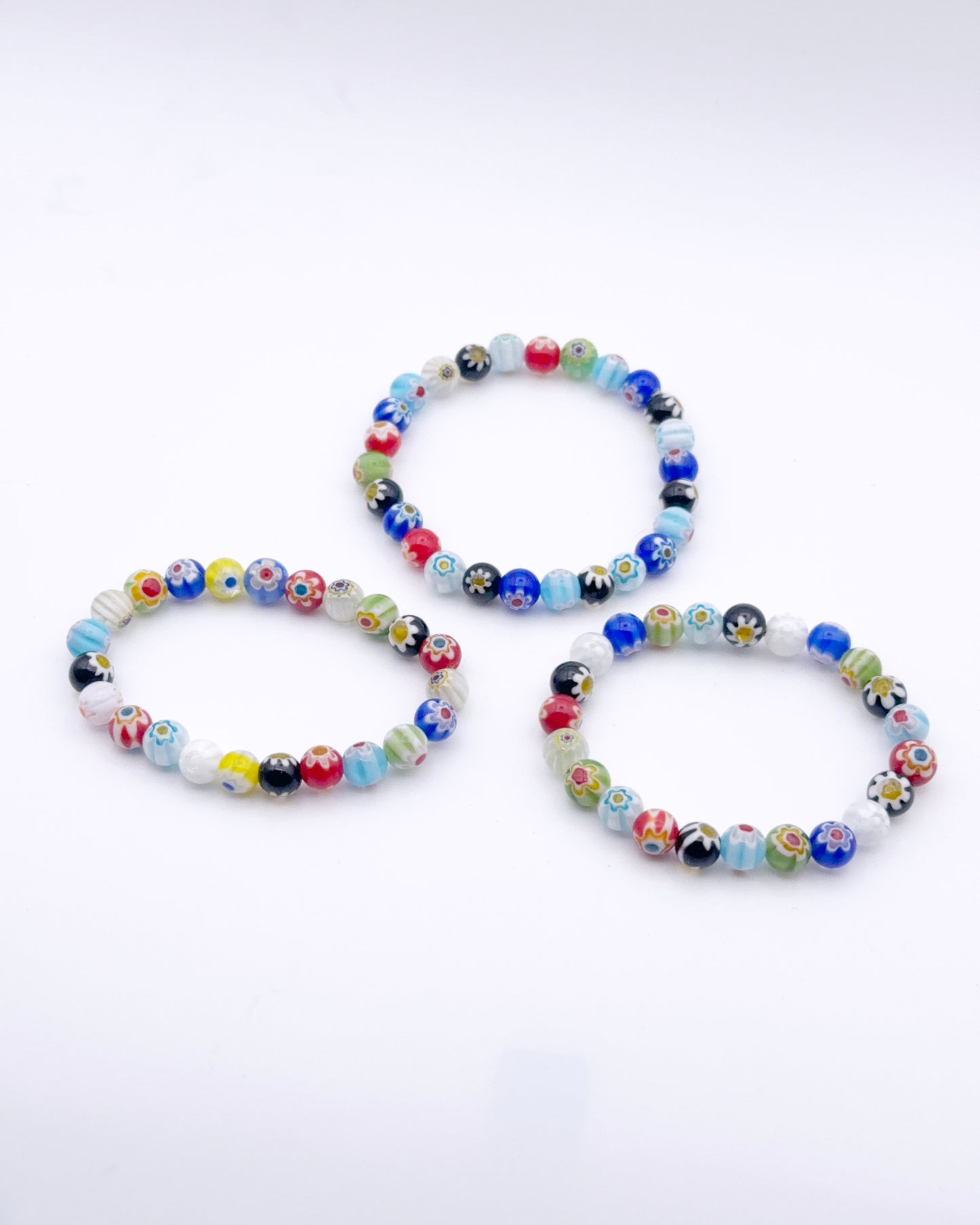 Millefiori flower Glass Bracelet