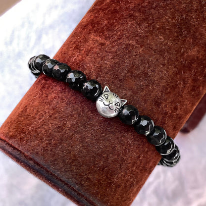 Onyx and Kitty Bracelet