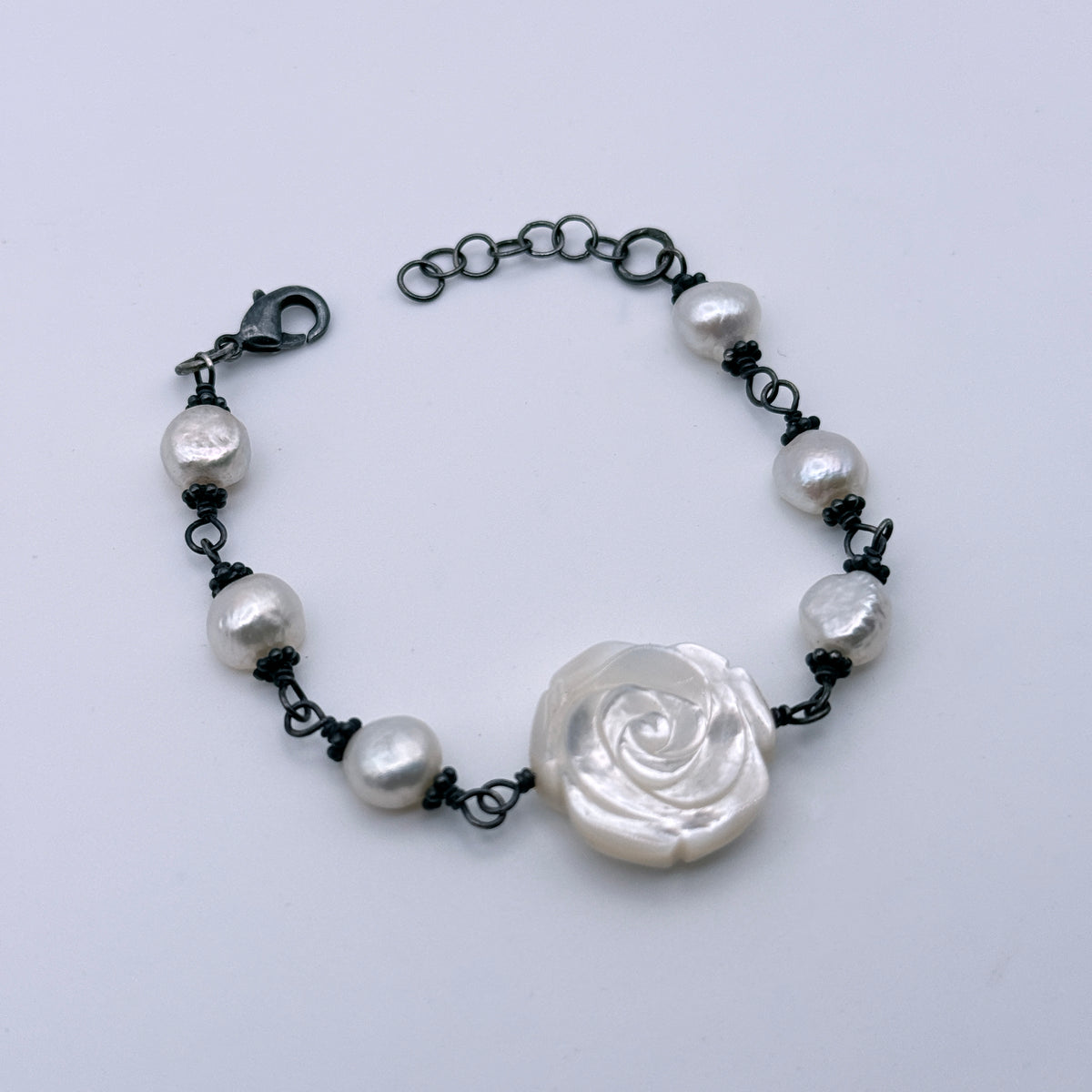 Mother of Pearl Rose Bracelet