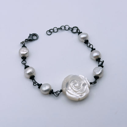 Mother of Pearl Rose Bracelet
