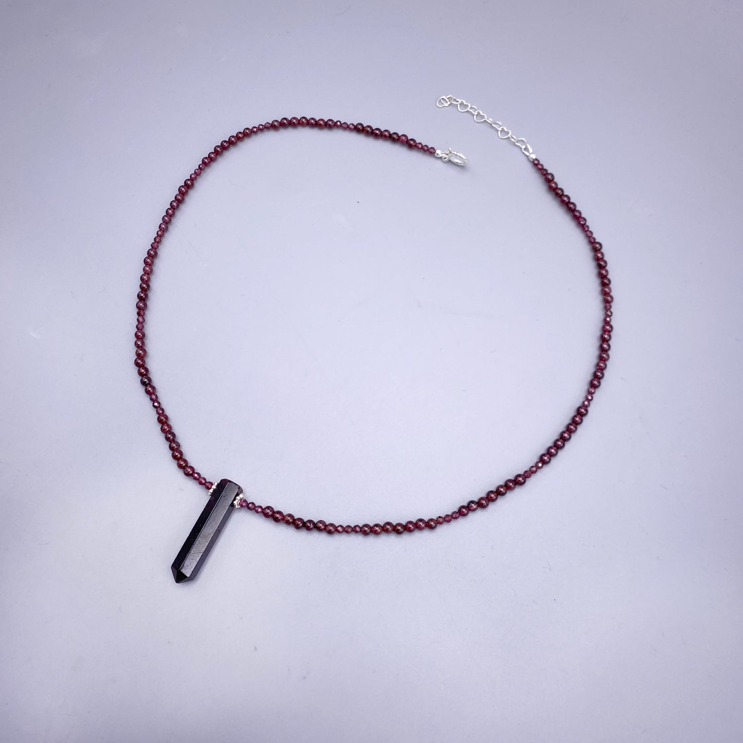 Garnet Point Beaded Necklace