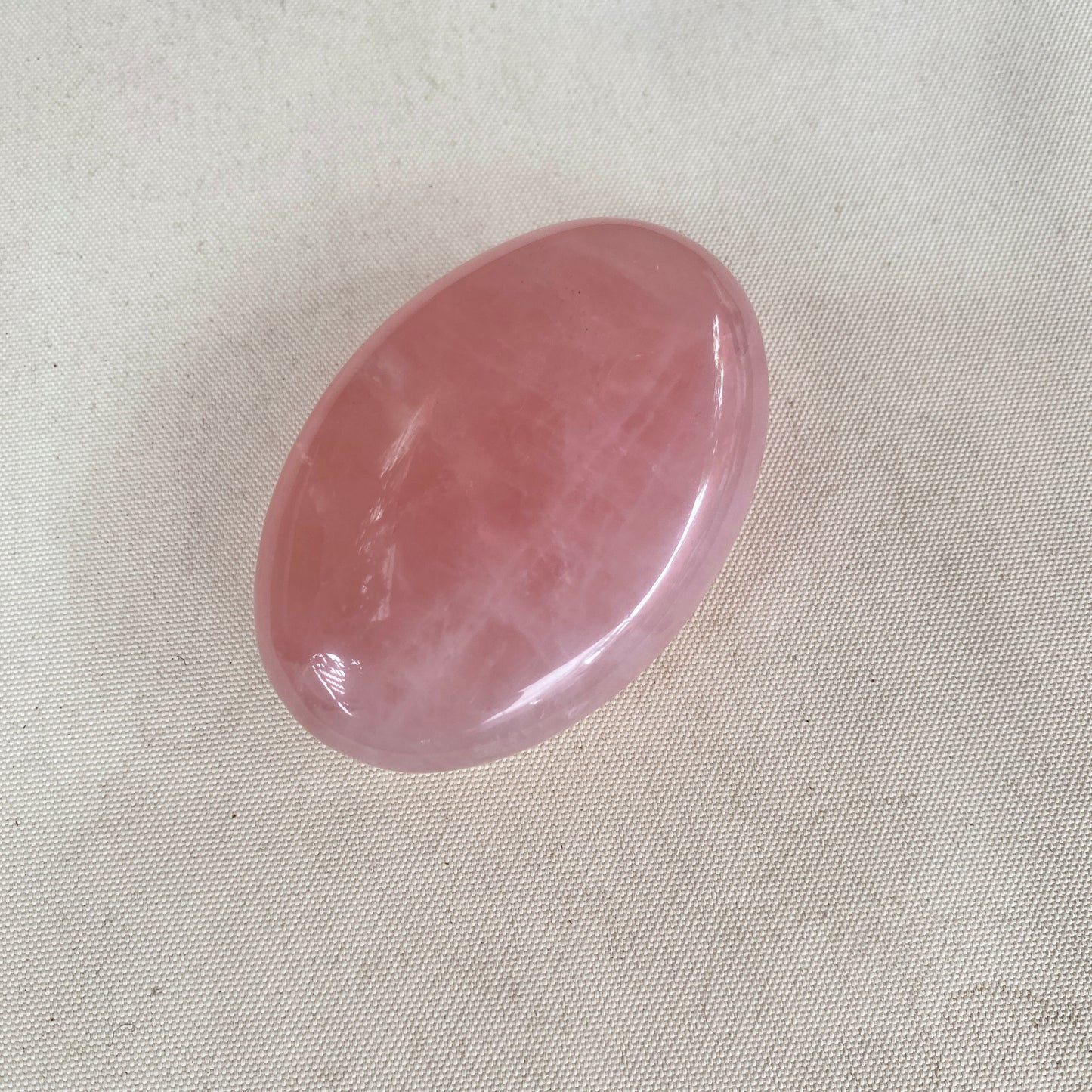 Rose Quartz Gemstone Palm Stone