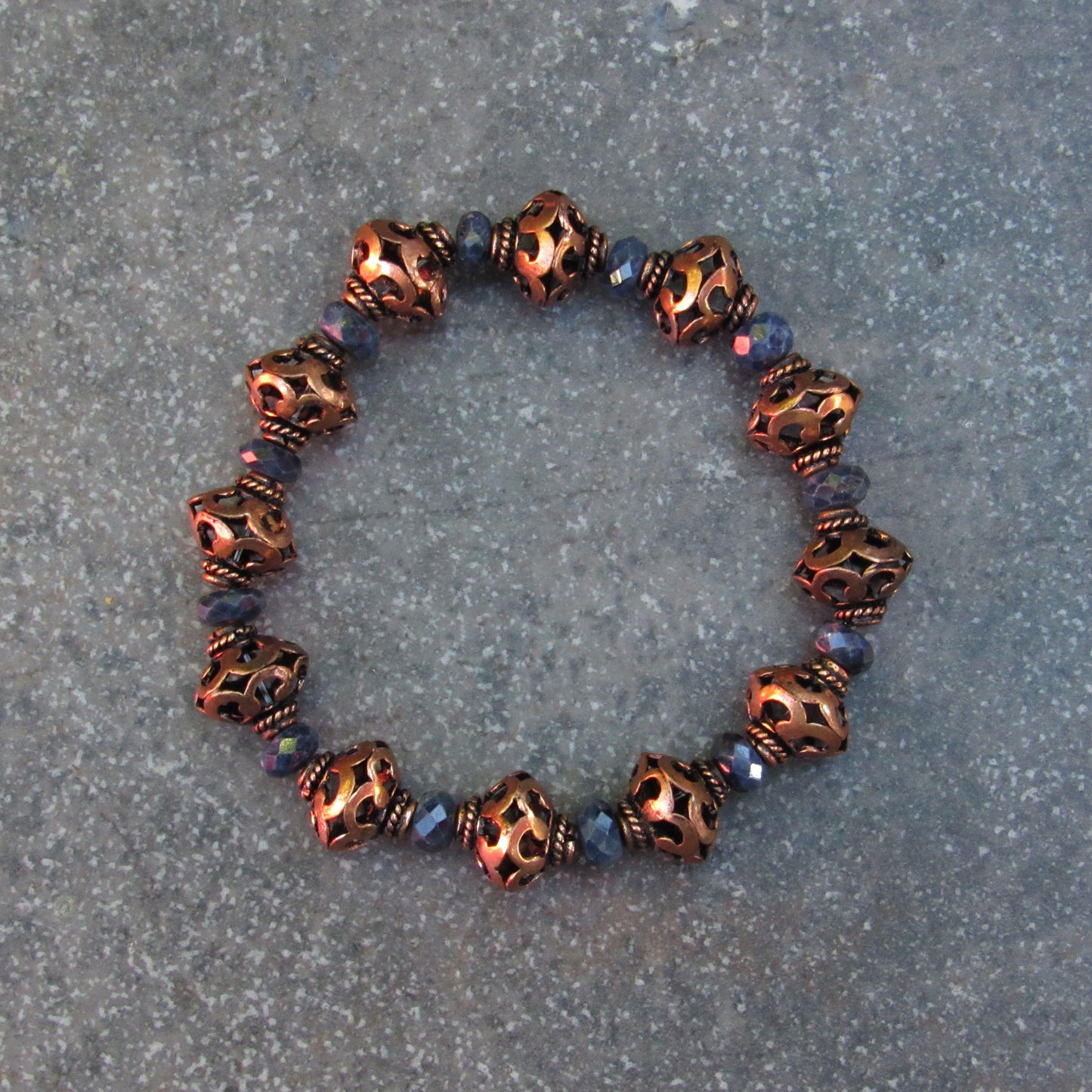 Blue Sapphire and Copper Bracelet