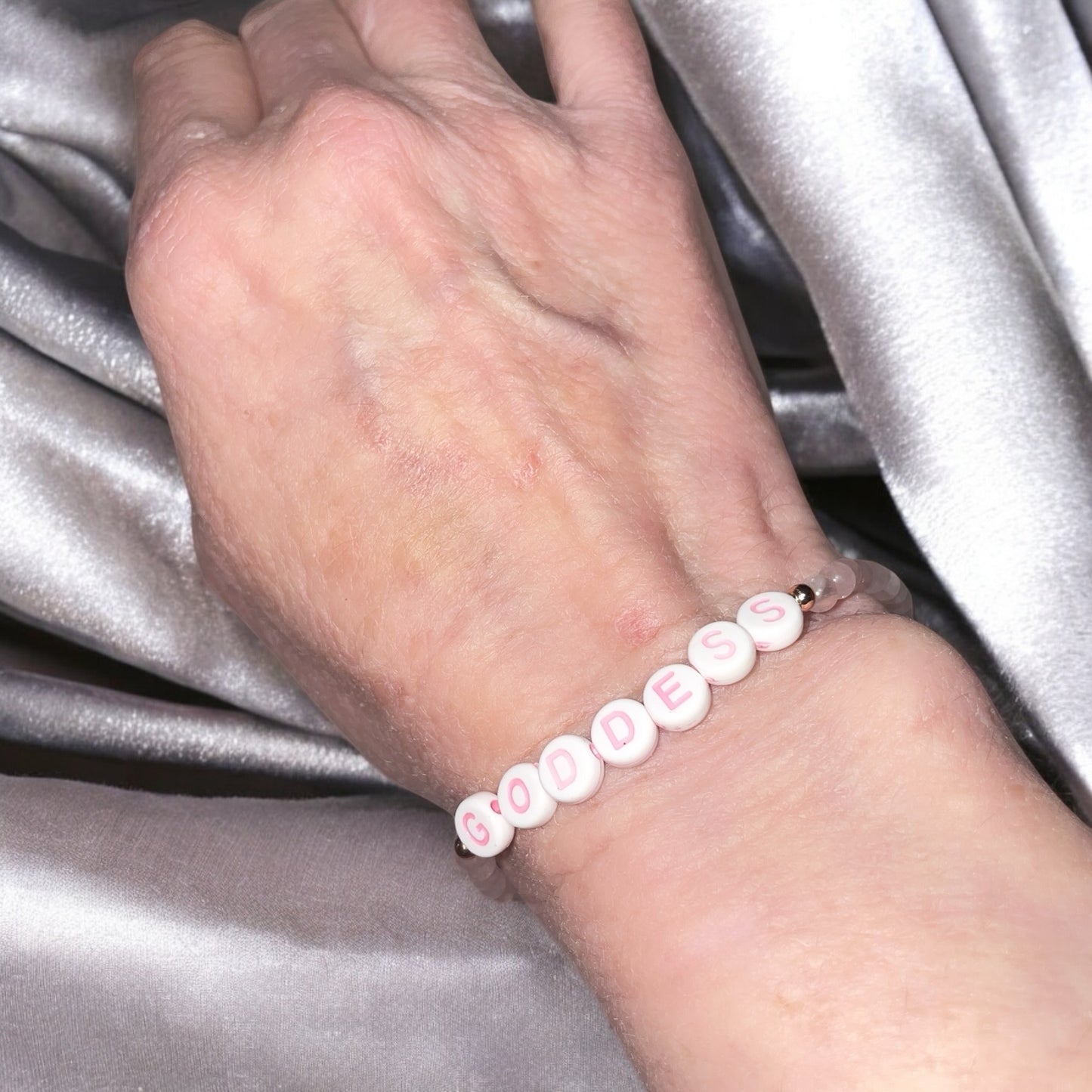 Rose Quartz Goddess Bracelet