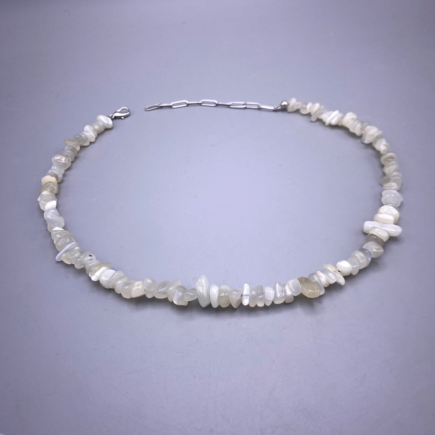 Moonstone Gemstone Chip Necklace