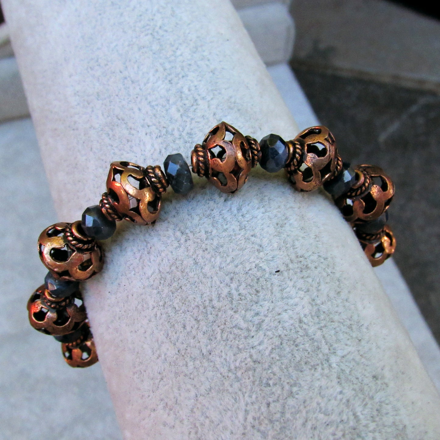 Blue Sapphire and Copper Bracelet