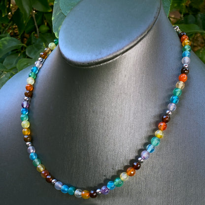 Rainbow Agate gemstone Necklace