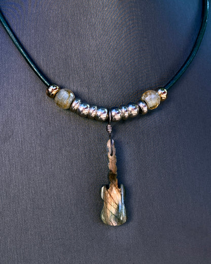 Labradorite Guitar Necklace