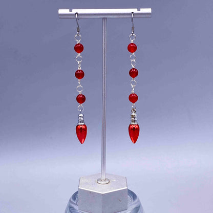 Red Christmas Lights Earrings