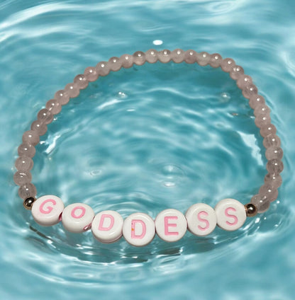 Rose Quartz Goddess Bracelet