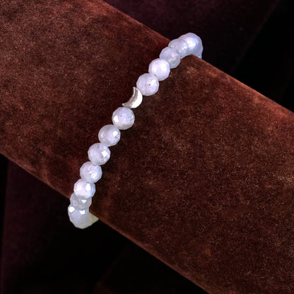 Moonstone gemstone and sterling silver Moon Bracelet