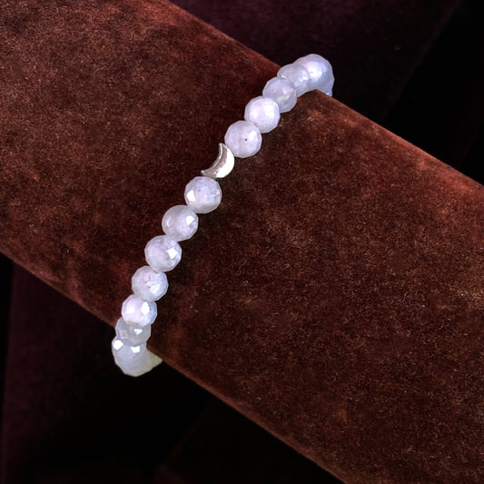 Moonstone gemstone and sterling silver Moon Bracelet