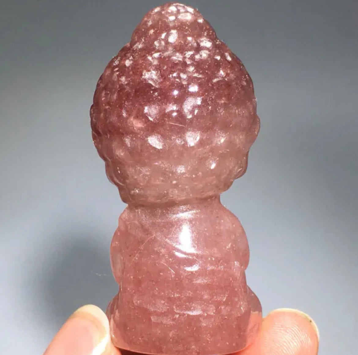 Strawberry Quartz Buddha