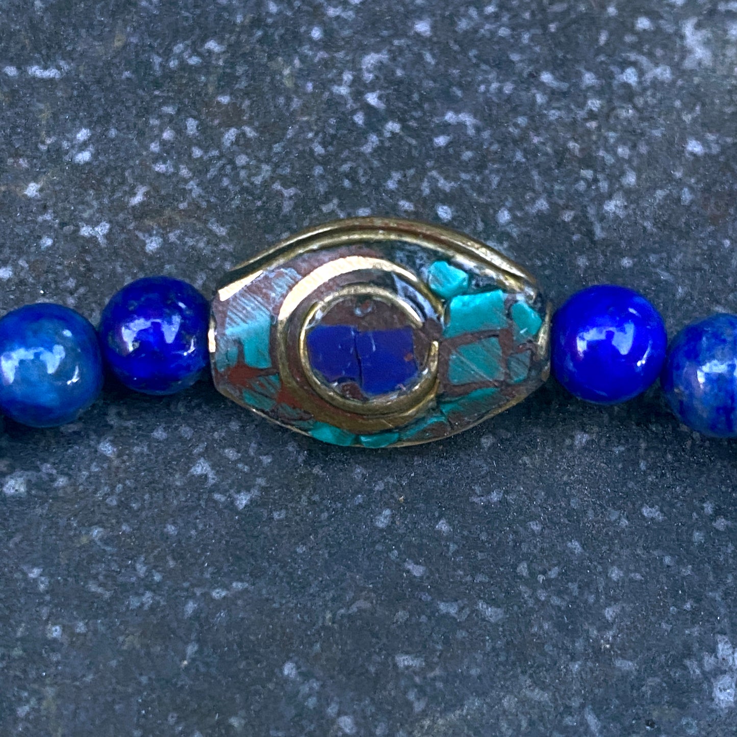 Lapis Lazuli Beaded Stretch Bracelet