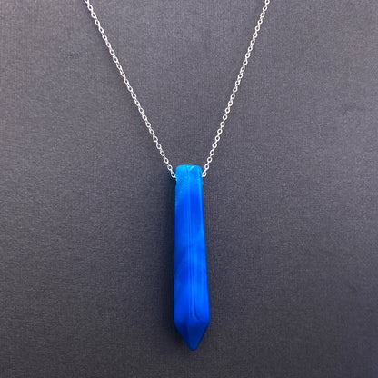 Blue Agate Point Necklace