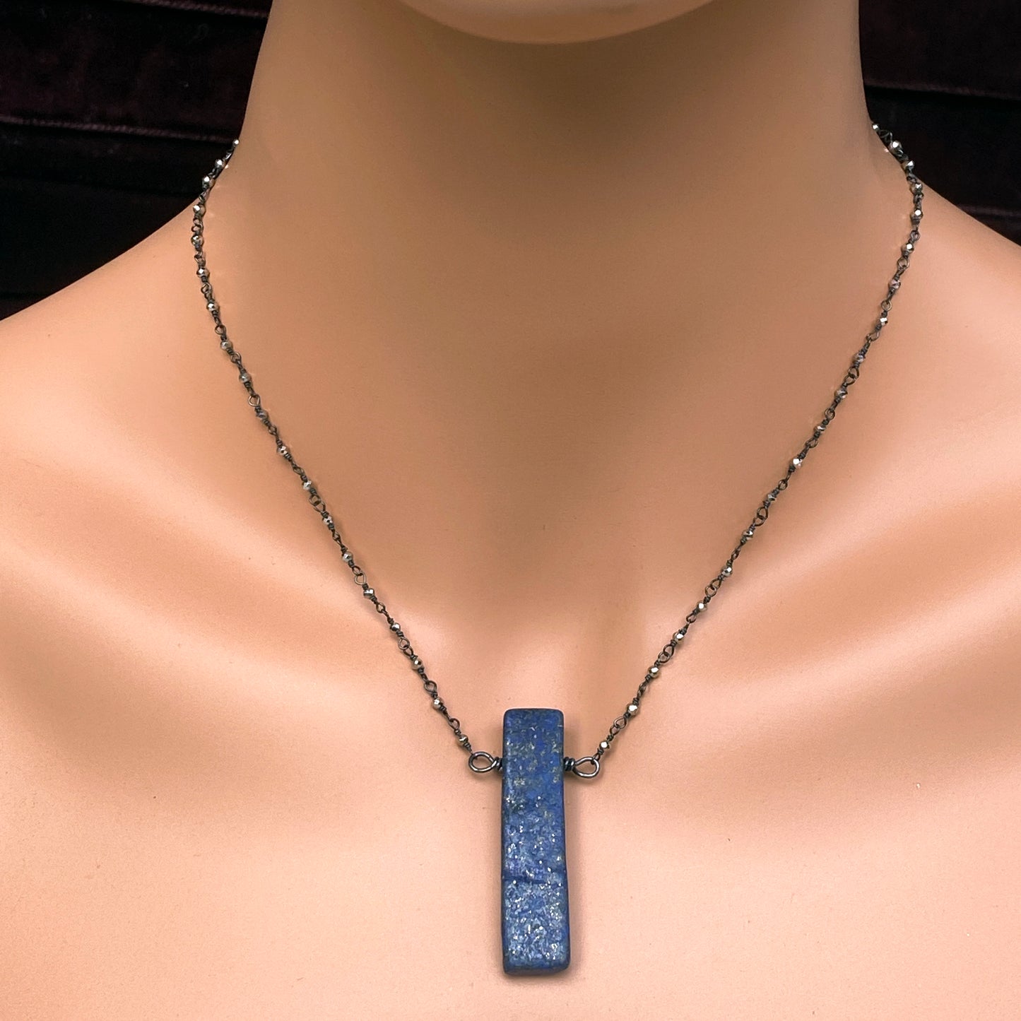 Lapis Lazuli and Pyrite Necklace