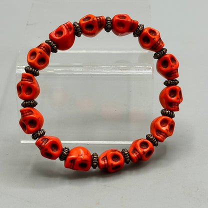 Orange Skulls  Bracelet