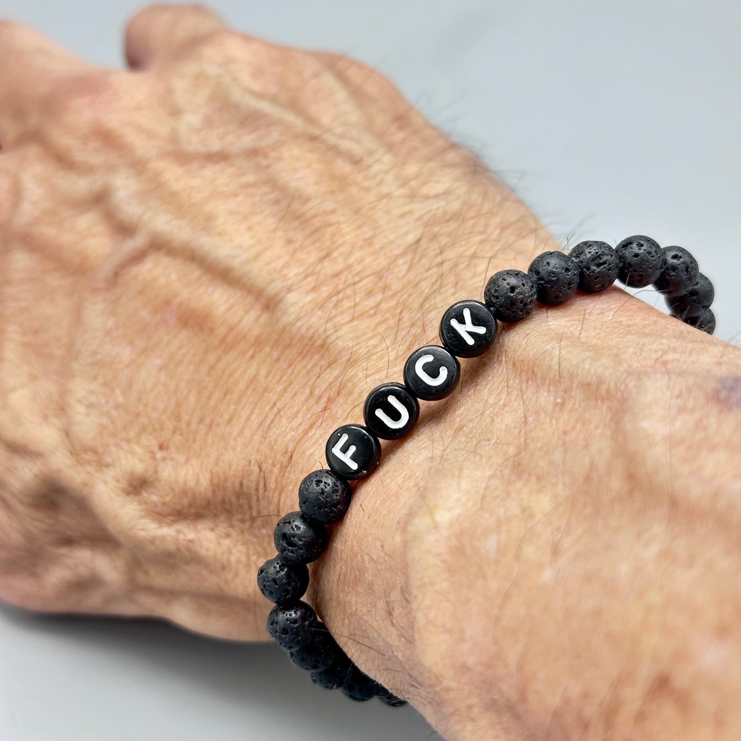 Lava Stone “Fuck” Bracelet