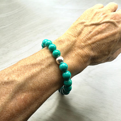 Turquoise gemstone and Sterling Silver Bracelet