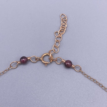 Garnetgemstone and Rose Gold Necklace