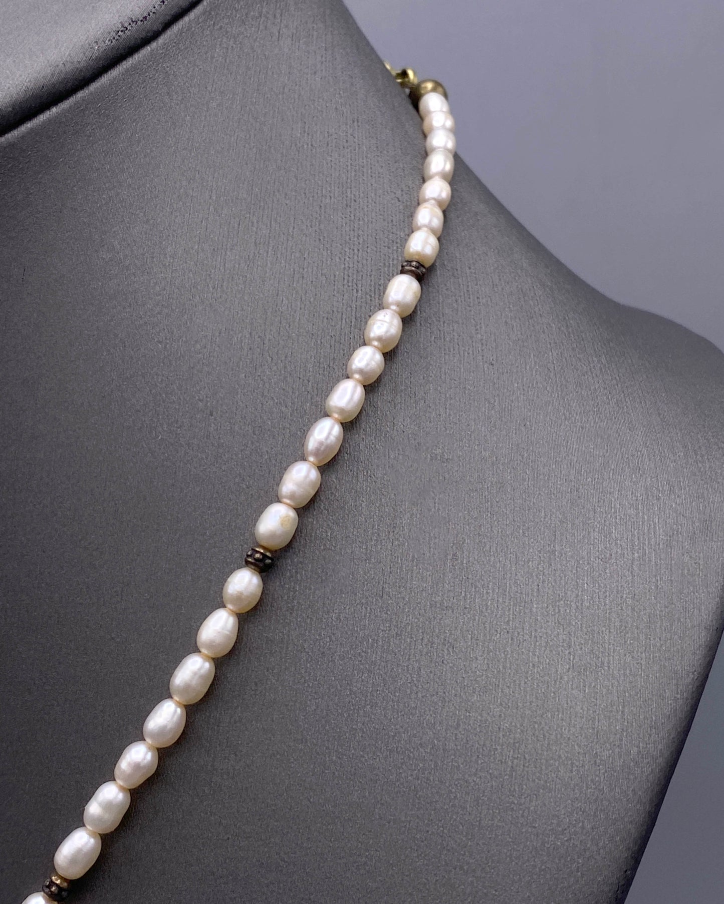 Shell Pendant Tassel on Pearl Beaded Necklace