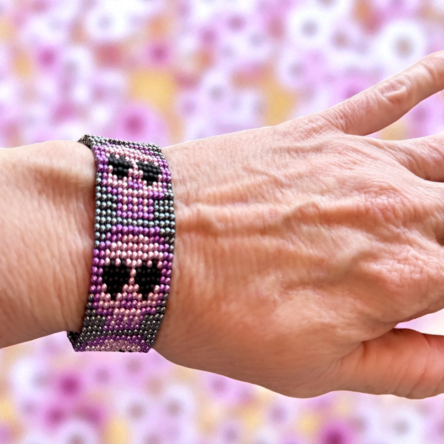 Sugar Skull Beaded Bracelet