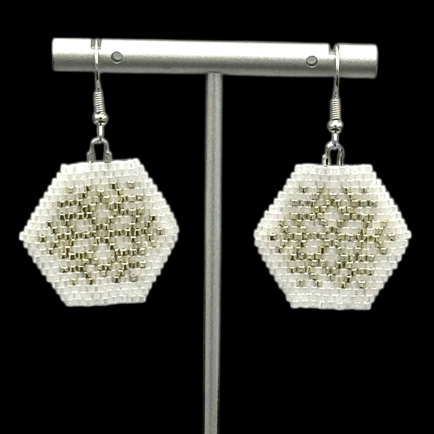 Snowflake Seed Bead Earrings
