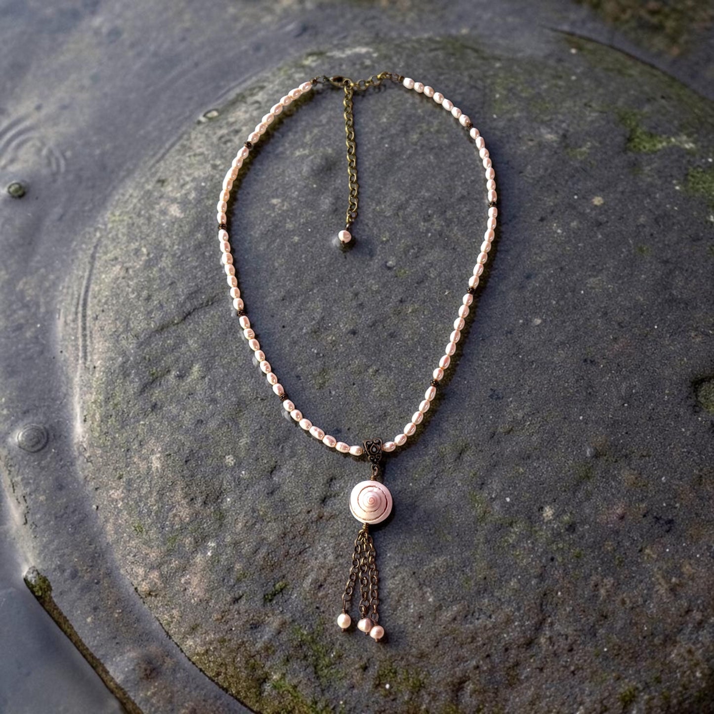 Beachy Shell and Pearl necklace