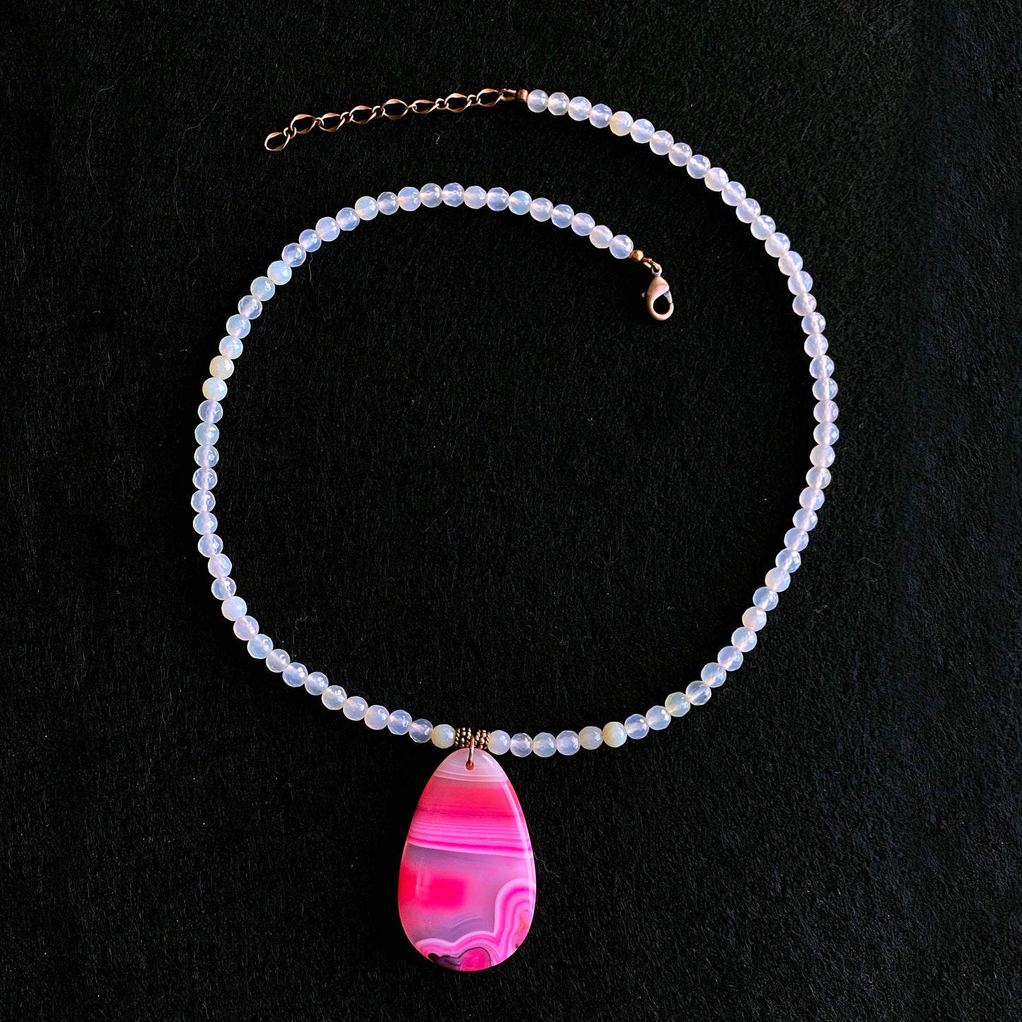 Pink Agate Necklace