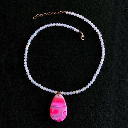 Pink Agate Necklace
