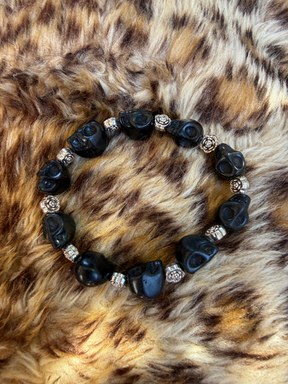 Skull and rose bracelet