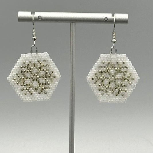 Snowflake Seed Bead Earrings