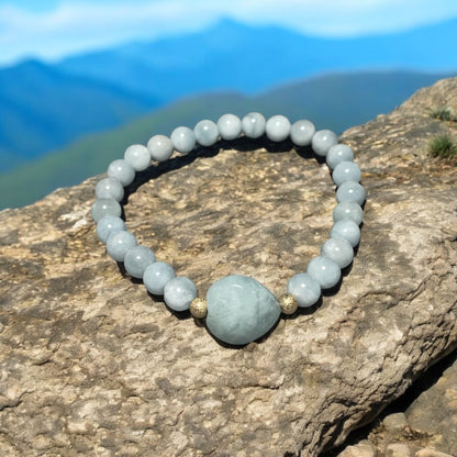 Aquamarine Heart Bracelet