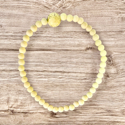 Yellow Chrysoprase beaded stretch bracelet