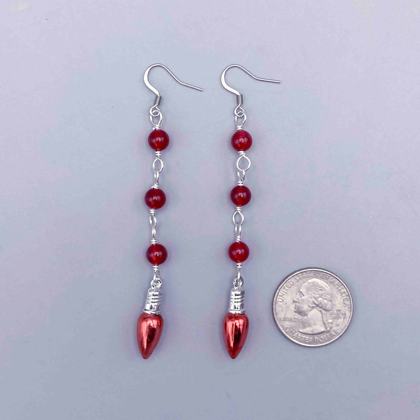 Red Christmas Lights Earrings