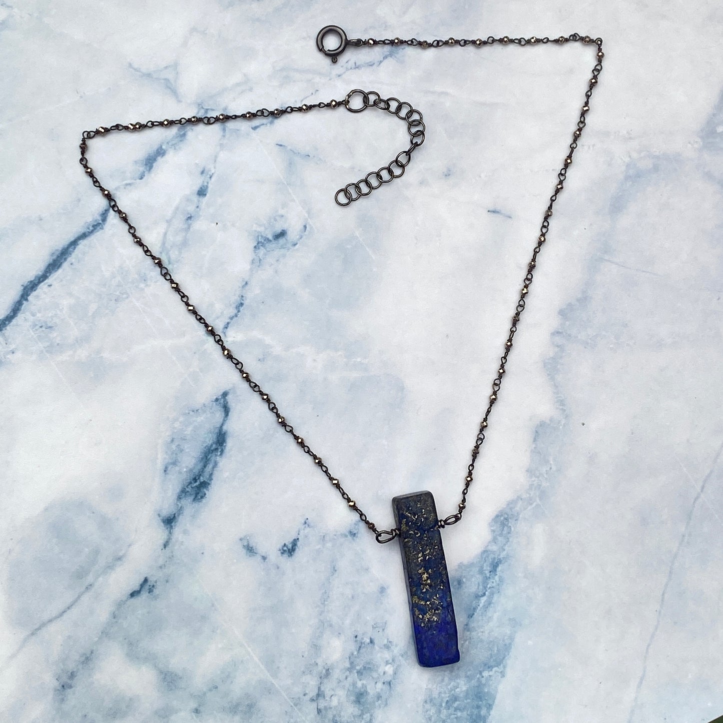 Lapis Lazuli and Pyrite Necklace