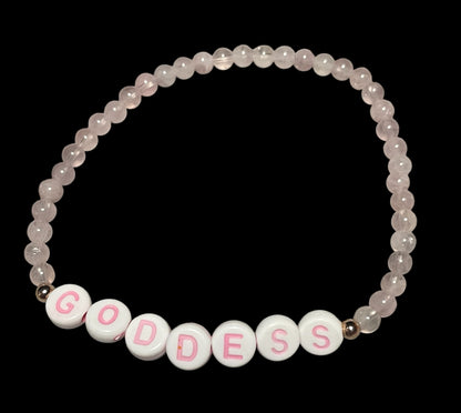 Rose Quartz Goddess Bracelet