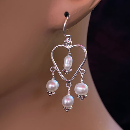 Pearl Chandelier Dangle Earrings