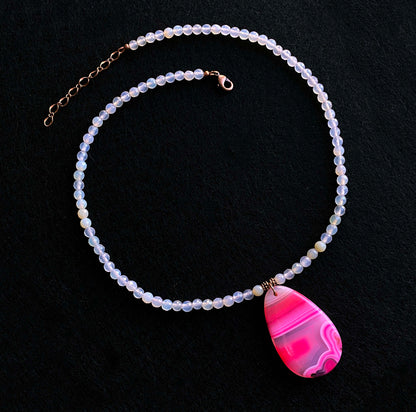 Pink Agate Necklace