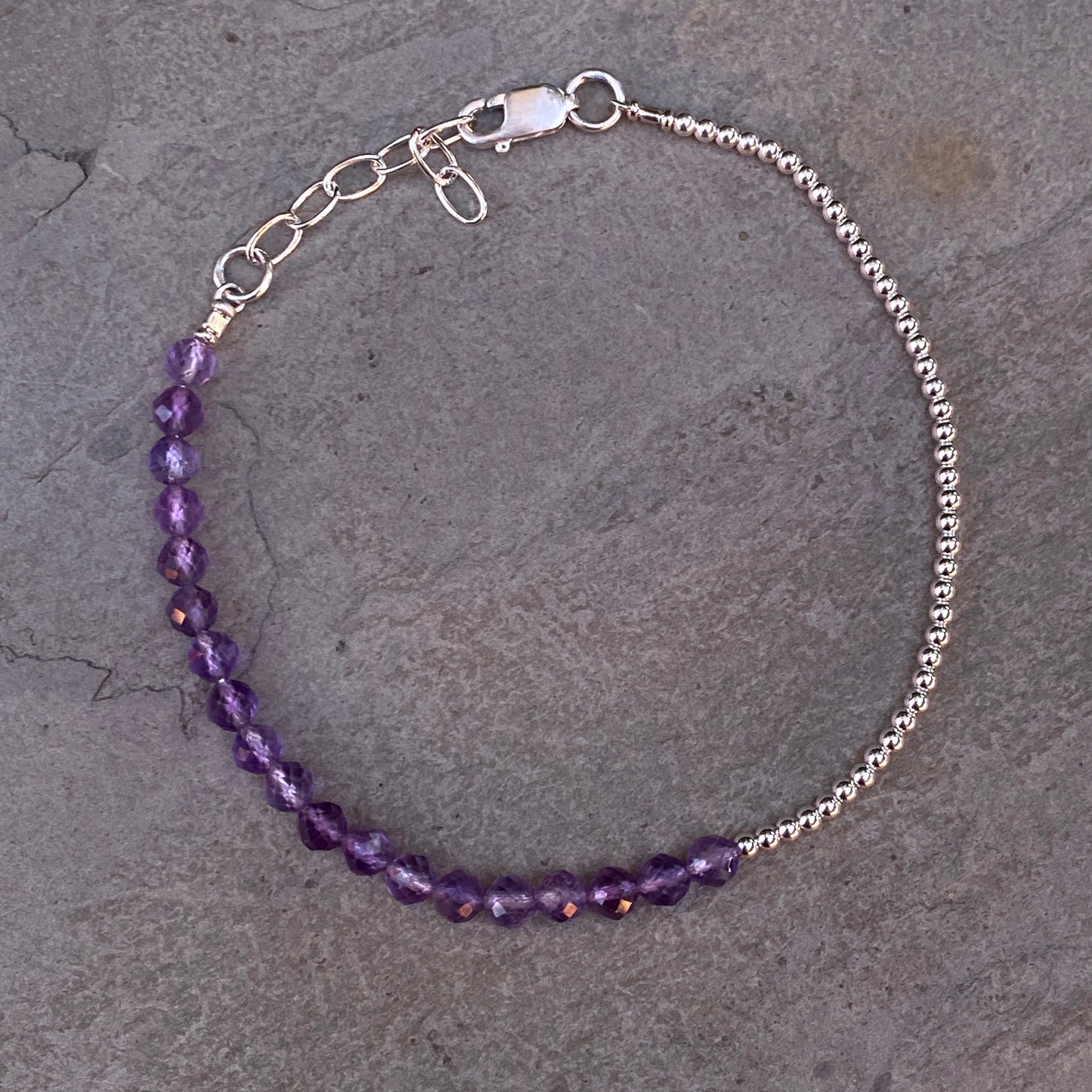 Amethyst and Sterling silver Bracelet