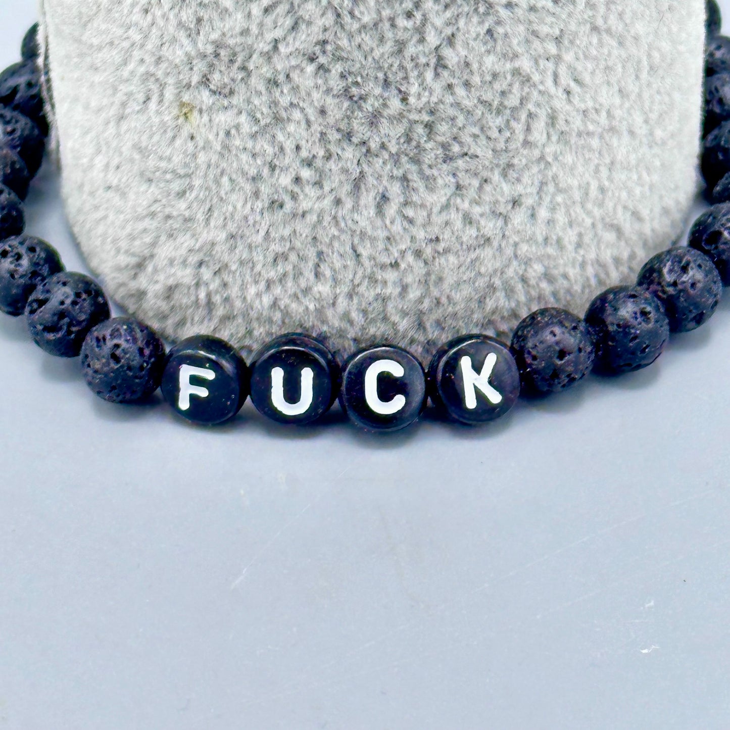Lava Stone “Fuck” Bracelet