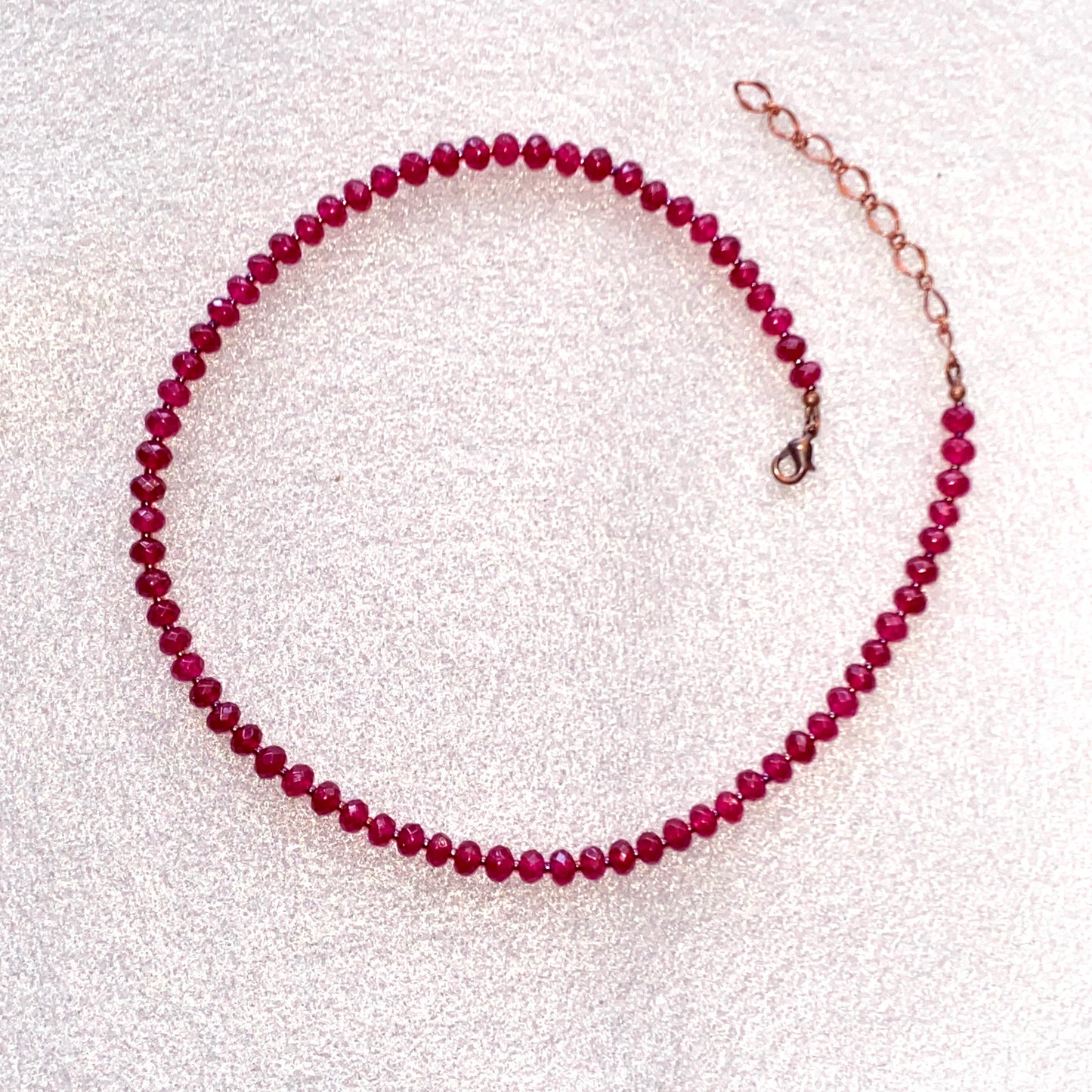 Red Jade Candy Necklace
