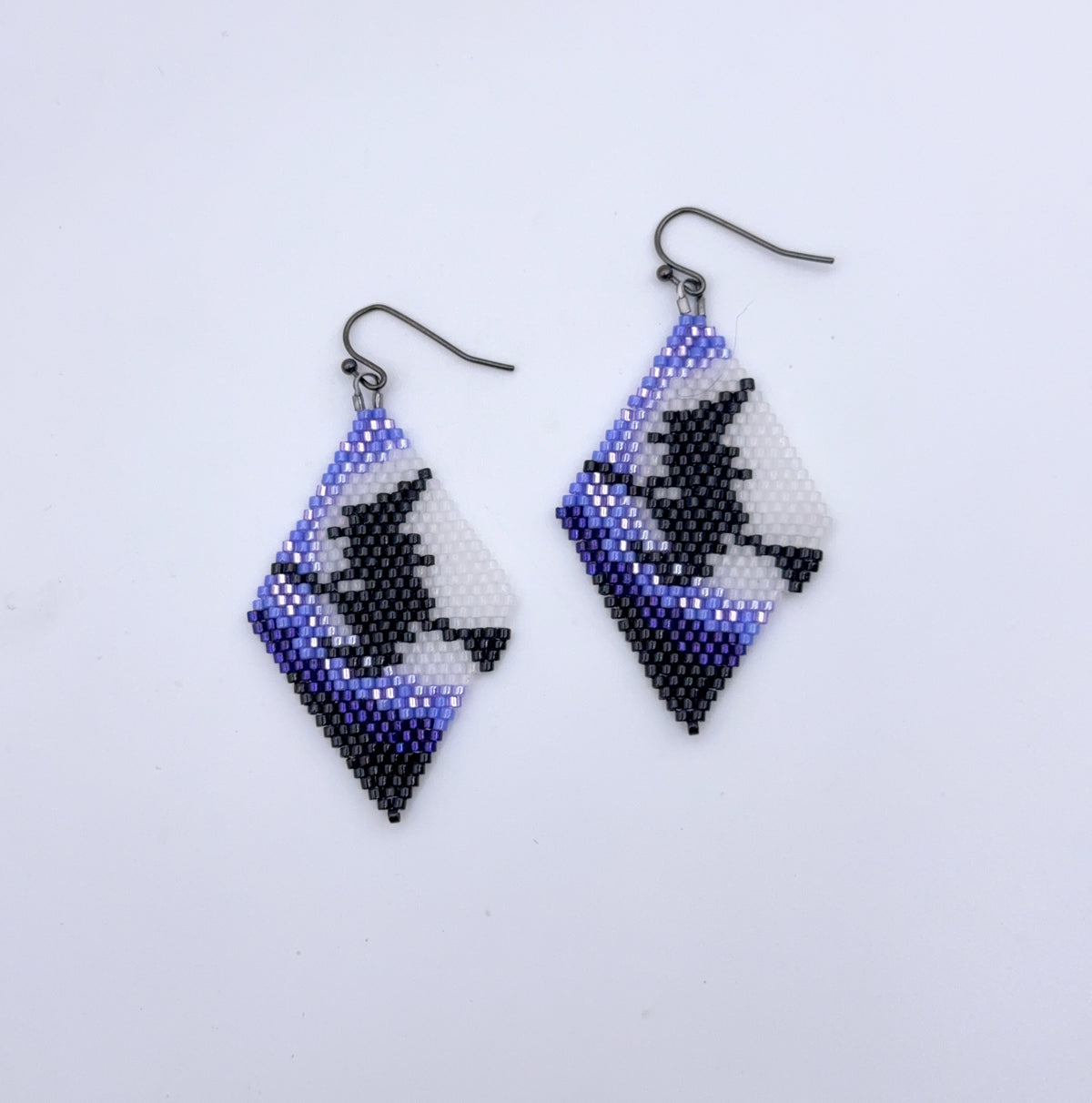 Purple Witch Seed Bead Earrings