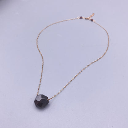 Garnetgemstone and Rose Gold Necklace