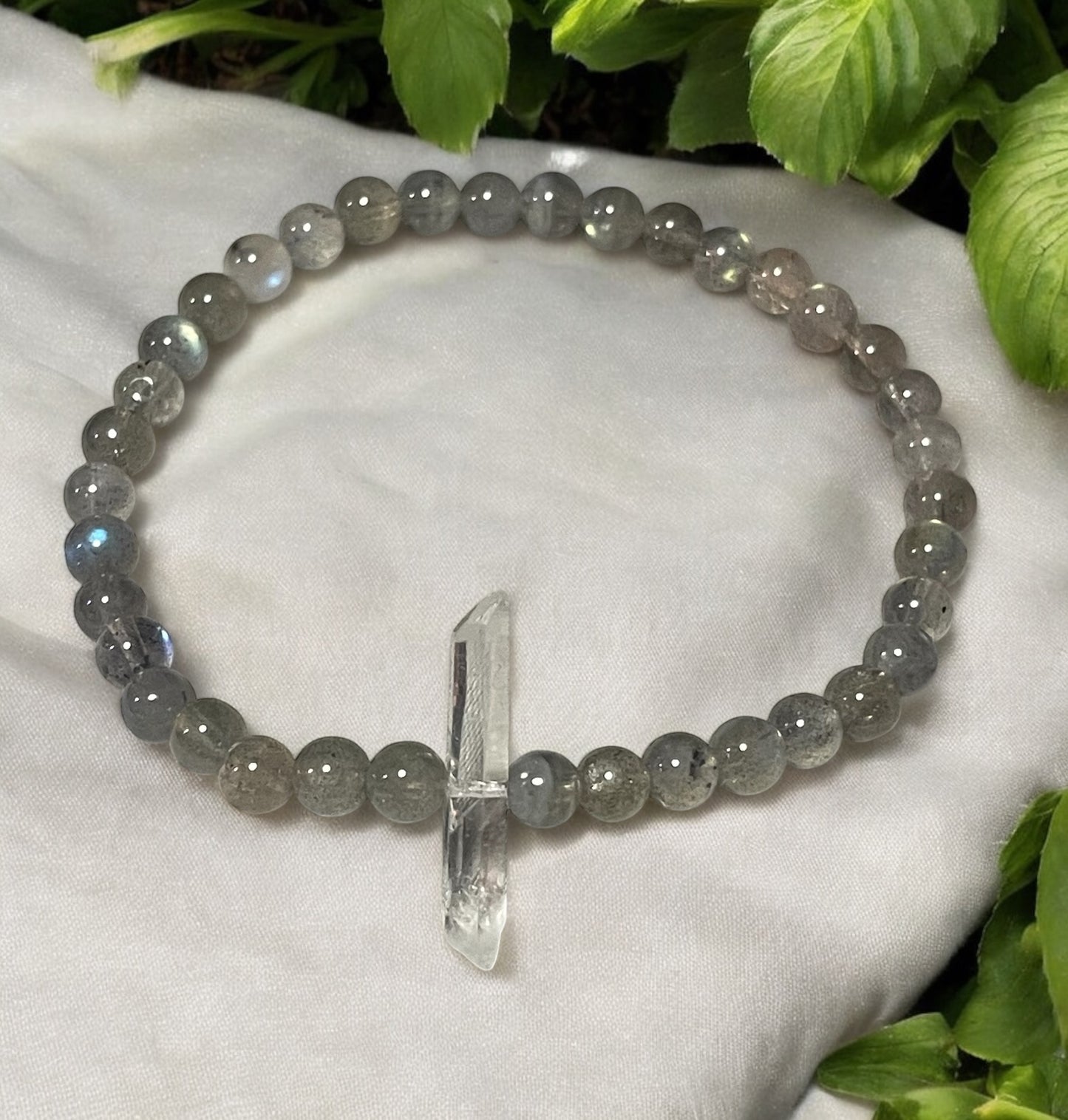 Labradorite and Quartz Bracelet