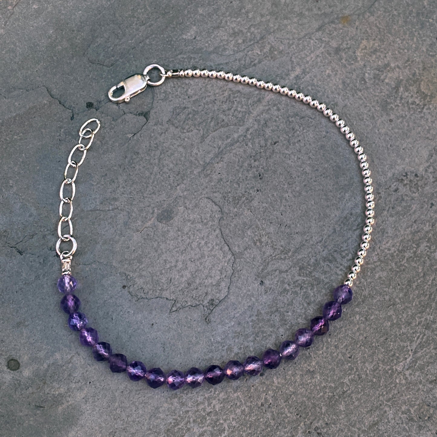 Amethyst and Sterling silver Bracelet