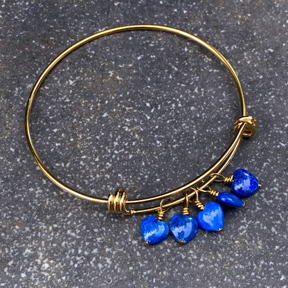 Lapis Lazuli Heart Bangle