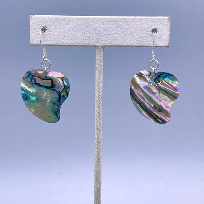 Abalone Shell Heart Earrings