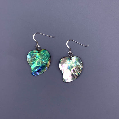 Abalone Shell Heart Earrings