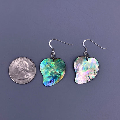 Abalone Shell Heart Earrings